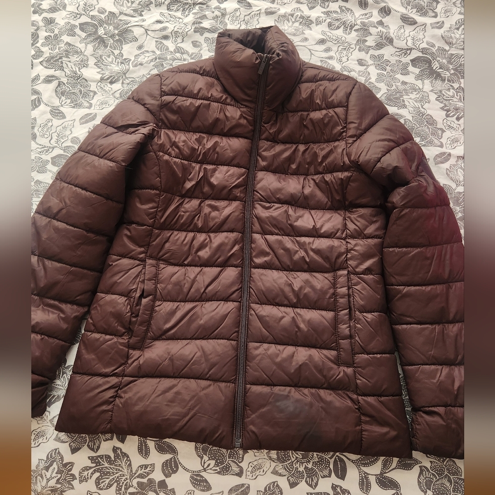 Women's Dark Brown Puffer Jacket